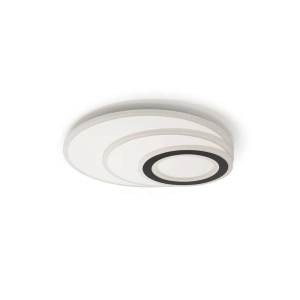 Plafón led círculos blanco. Moderno y decorativo