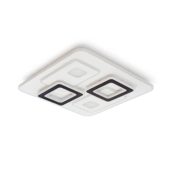 Plafón Led Retro geométrico blanco. Moderno y luminoso