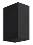 Plafón de pared rectangular negro modelo LM0028, disponible en Lámparas Móstoles.