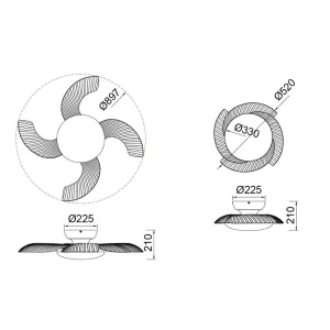 Ventilador de techo Aloha retractil, ideal para espacios con techos bajos, disponible en Lamparas Mostoles.