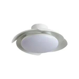 Ventilador plafón Aloha II – Aspas retráctiles, LED regulable CCT y mando (blanco / blanco-madera) 8 Ventilador de techo tipo plafón Aloha II con aspas retráctiles, motor DC y luz LED regulable