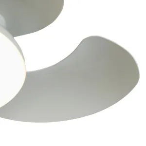 Ventilador plafón Aloha II – Aspas retráctiles, LED regulable CCT y mando (blanco / blanco-madera) 10 Ventilador de techo tipo plafón Aloha II con aspas retráctiles, motor DC y luz LED regulable