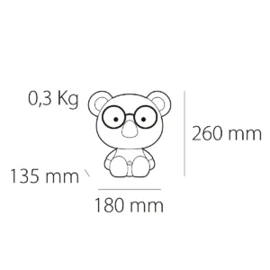 Lampara de sobremesa infantil Koala - dimensiones