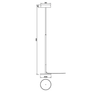 Lámpara de pie minimalista con doble interruptor y luz independiente, disponible en blanco, negro y blanco con madera