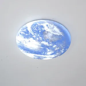 Plafón de techo LED Earth con diseño de la tierra, regulable con mando a distancia