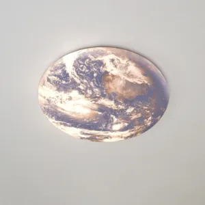 Plafón de techo LED Earth con diseño de la tierra, regulable con mando a distancia
