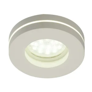 Foco empotrable LED de aluminio mecanizado con luz lateral, disponible en blanco y negro