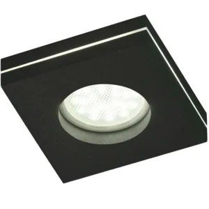 Foco empotrable LED de aluminio mecanizado con luz lateral, disponible en blanco y negro