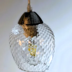 Lámpara colgante de cristal de 3 luces ideal para bombillas decorativas en salones y comedores