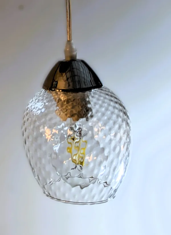 Lámpara colgante de cristal de 3 luces ideal para bombillas decorativas en salones y comedores