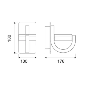 Aplique orientable de exterior modelo Iguazu en gris o blanco giro 320º