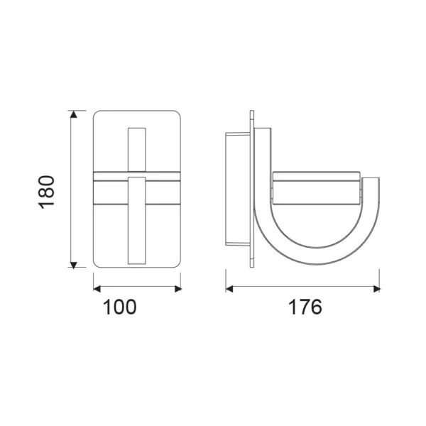 Aplique orientable de exterior modelo Iguazu en gris o blanco giro 320º