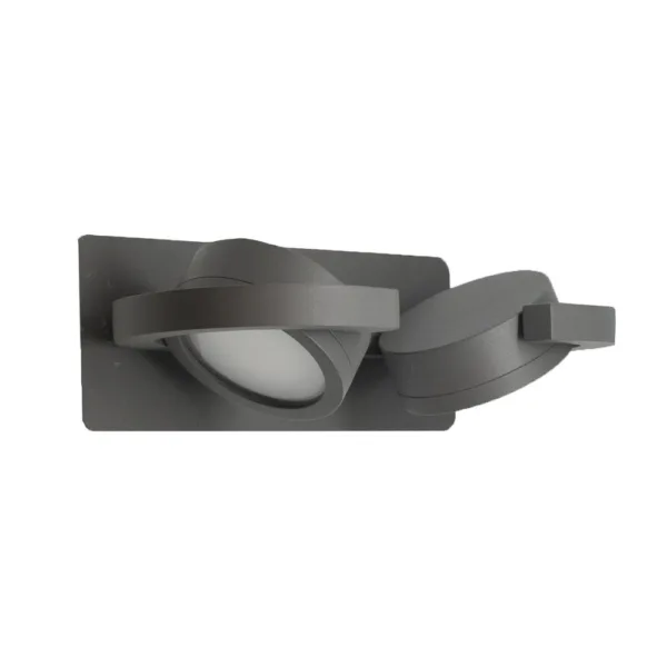 Aplique orientable de exterior modelo Iguazu en gris o blanco giro 320º