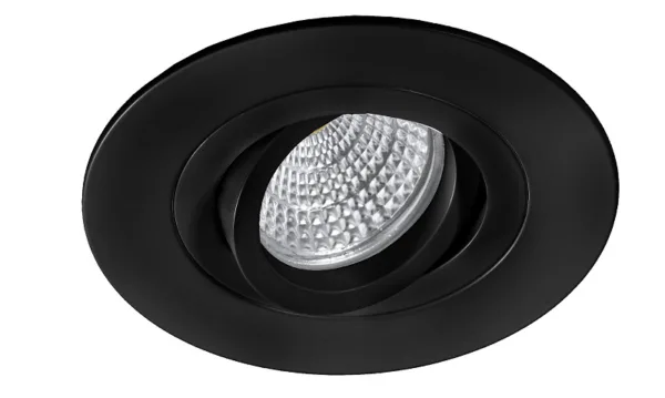 Foco empotrable LED de aluminio orientable grande en aluminio, blanco o negro. Se adapta a todos los estilos decorativos.