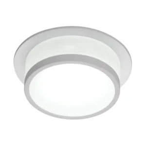 Foco empotrado para baño con luz frontal y lateral, disponible en blanco o negro