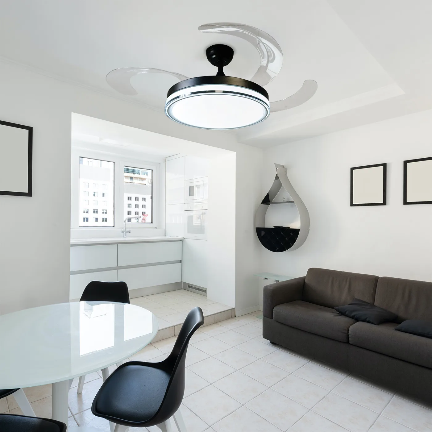 Qué saber para comprar ventilador de techo con luz: La mejor elección para tu hogar 3 Ventilador de techo Vietor negro palas retractiles