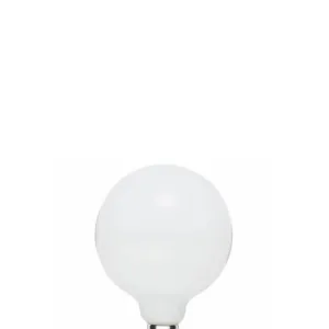 Bombilla globo blanca LED R09245 (6,5W) y R09246 (8W) con luz cálida (3000K) o neutra (4000K), casquillo E27 y apertura de 360º. Perfectas para lámparas con bombillas vistas.