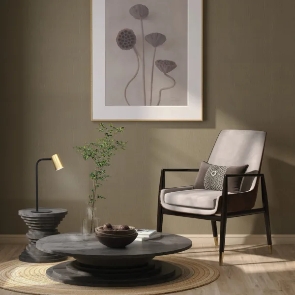 Lámpara de sobremesa SAL, fabricada en aluminio con foco orientable. Disponible en blanco mate, negro mate y negro con oro. Compatible con bombilla LED GU10 máx. 10W (no incluida).