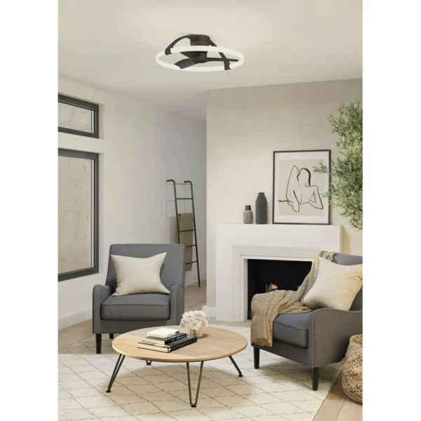 Ventilador de techo Nepal, disponible en versiones de 105 cm y 75 cm, con motor DC ultra silencioso, luz LED regulable en intensidad y temperatura de color, y control inteligente mediante mando a distancia, app móvil y asistentes de voz. Diseño moderno y eficiente para estancias de 13 a 20 m².