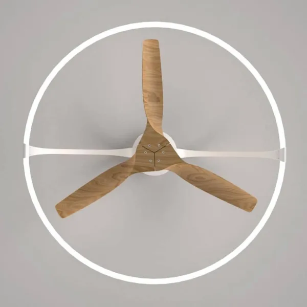 Ventilador de techo Nepal, disponible en versiones de 105 cm y 75 cm, con motor DC ultra silencioso, luz LED regulable en intensidad y temperatura de color, y control inteligente mediante mando a distancia, app móvil y asistentes de voz. Diseño moderno y eficiente para estancias de 13 a 20 m².