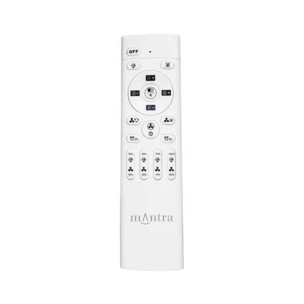 Ventilador de techo Nepal, disponible en versiones de 105 cm y 75 cm, con motor DC ultra silencioso, luz LED regulable en intensidad y temperatura de color, y control inteligente mediante mando a distancia, app móvil y asistentes de voz. Diseño moderno y eficiente para estancias de 13 a 20 m².