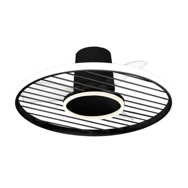 Ventilador de techo Soho con luz LED regulable, motor silencioso y control remoto. Disponible en blanco, negro y haya.