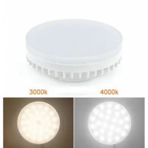 Bombilla GX53 9 W 3000 O 4000K tipo galleta con apertura 120°