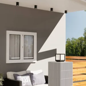 Foco de superficie IP65 Saler orientable 90° para bombilla GX53 en blanco, negro, antracita o corten