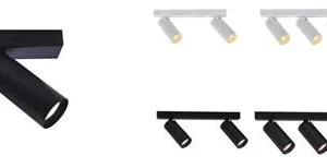 Foco de techo Nazaré 1 luz orientable con casquillo GU10 mini en acabado blanco o negro