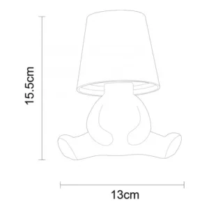 Lámpara de sobremesa LENOX con batería recargable, LED 3W CCT y regulación táctil