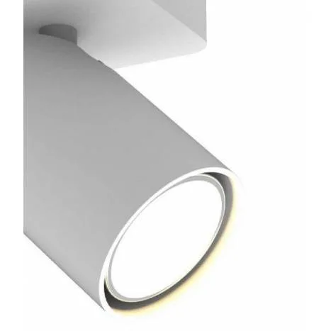 Foco SAL 1 luz orientable GU10 – blanco mate, negro mate o negro con oro Foco SAL de 1 luz orientable 360°, aluminio, compatible con bombilla GU10, en blanco mate, negro mate o negro con oro