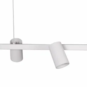 Lámpara de techo colgante SAL de 6 focos orientables con altura regulable, acabados blanco mate, negro mate o negro con oro