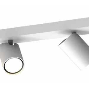 Regleta SAL de 2, 3 o 4 focos orientables compatible con bombillas GU10, acabados blanco, negro u oro/negro