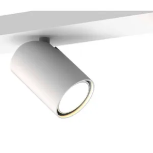 Regleta SAL de 2, 3 o 4 focos orientables compatible con bombillas GU10, acabados blanco, negro u oro/negro