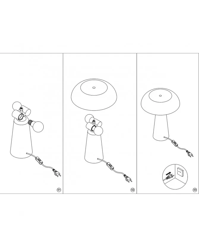 Lámpara de sobremesa retro IDEA – metálica 2 x E14 (31×30×30 cm) Sobremesa retro IDEA metálica con dos casquillos E14 y pantalla cóncava, colores pastel