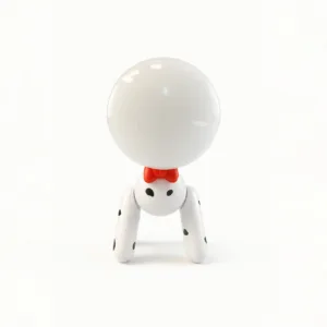 Lámpara infantil con forma de perro dálmata, LED 2,2W 3000K, brillo regulable y batería USB