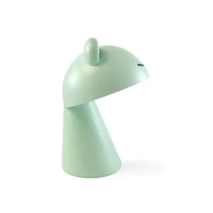 Lámpara infantil con forma de rana en verde, LED integrado 3W 3000K, recargable por USB