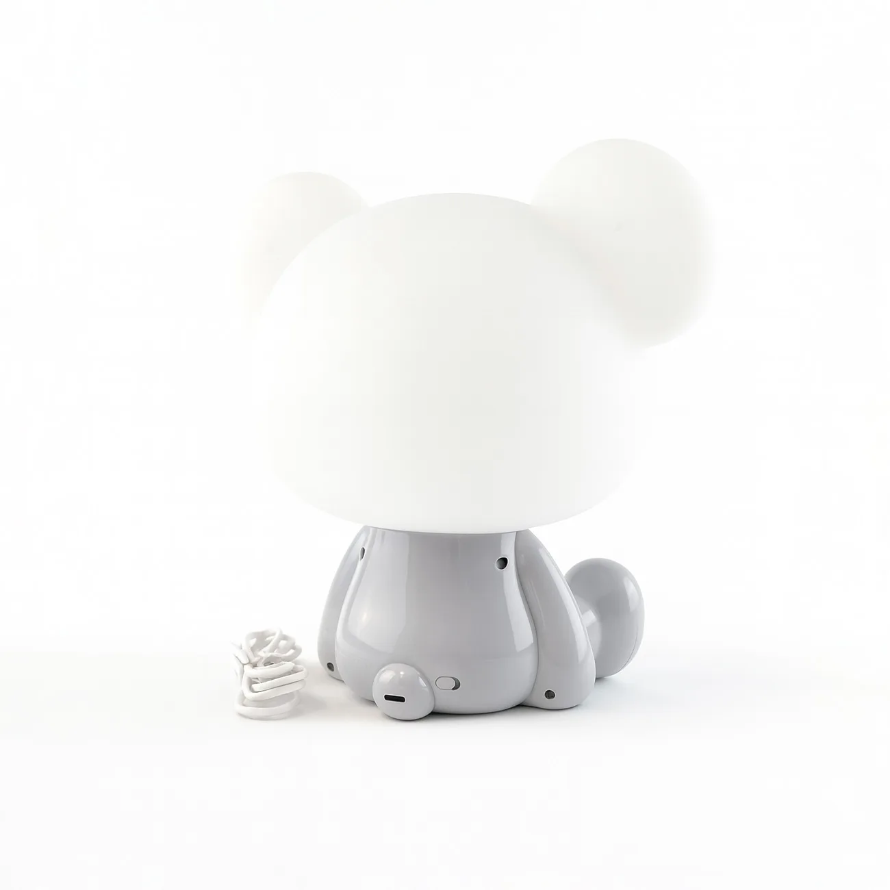 Lm0241a-Lámpara infantil Koala – LED 3W 4000K, 3 intensidades, recargable USB Lámpara infantil con forma de koala blanca y gris, LED 3W 4000K, tres intensidades y batería USB