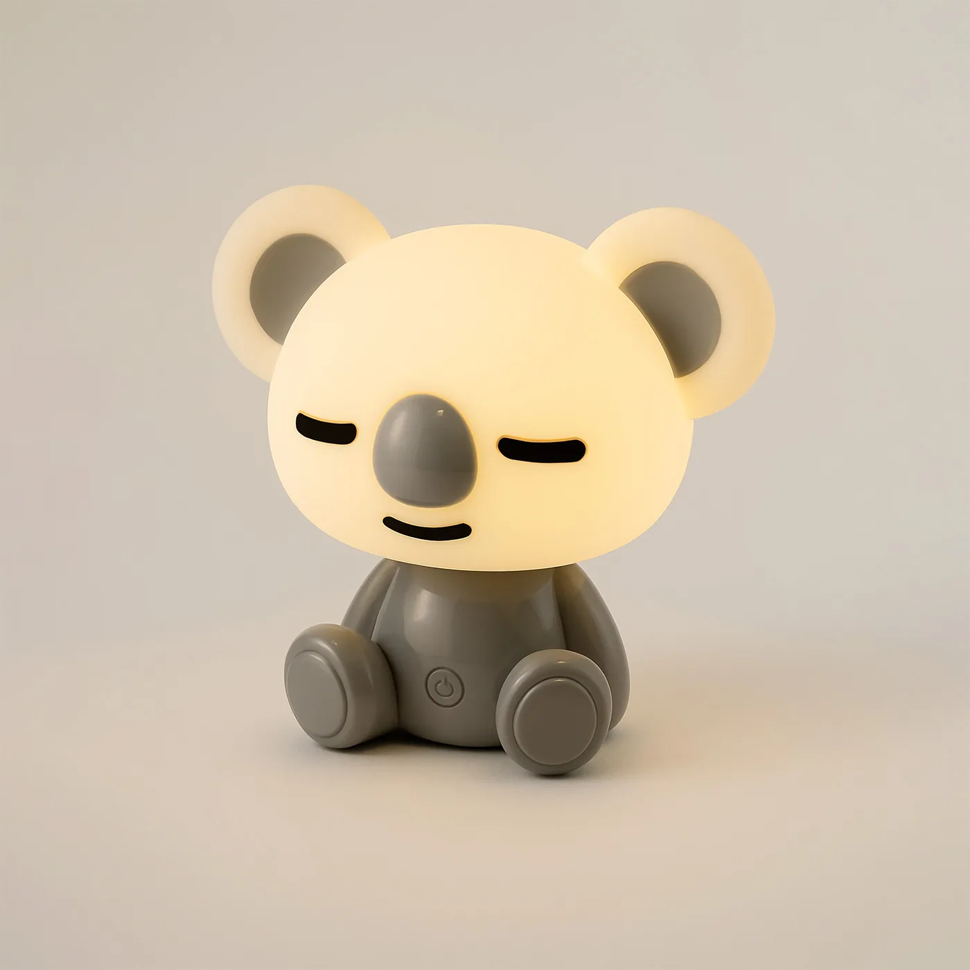 Lm0241a-Lámpara infantil Koala – LED 3W 4000K, 3 intensidades, recargable USB Lámpara infantil con forma de koala blanca y gris, LED 3W 4000K, tres intensidades y batería USB