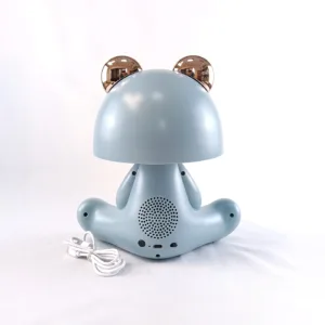 Lámpara infantil con forma de rana, LED 3000 K y altavoz Bluetooth, color pastel