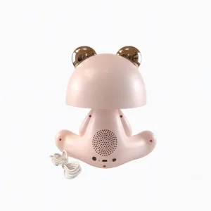 Lámpara infantil con forma de rana, LED 3000 K y altavoz Bluetooth, color pastel