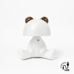 Lámpara infantil con forma de rana, LED 3000 K y altavoz Bluetooth, color pastel