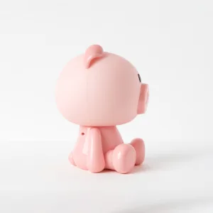 Lámpara infantil Pig rosa con forma de cerdito, LED 3W 3000K y batería USB
