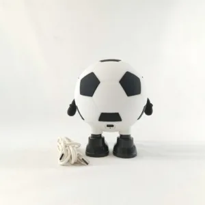 Lámpara infantil Footy – Balón clásico con luz LED RGB (blanca y negra) 3 Lámpara infantil con forma de balón de fútbol, LED RGB de colores cambiantes, blanca y negra