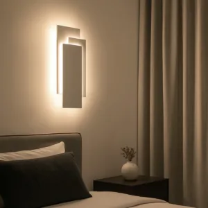 Aplique de Pared LED Orion en color blanco, negro o greige con tres temperaturas de color ajustables.