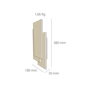 Aplique de Pared LED Orion en color blanco, negro o greige con tres temperaturas de color ajustables.