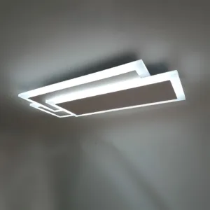 Plafón ORION rectangular – LED regulable con mando, CCT 3500–6500K (blanco o greige) 8 Plafón ORION rectangular con LED regulable e intercambio de color 3500–6500K mediante mando