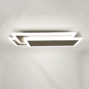 Plafón ORION rectangular – LED regulable con mando, CCT 3500–6500K (blanco o greige) 3 Plafón ORION rectangular con LED regulable e intercambio de color 3500–6500K mediante mando