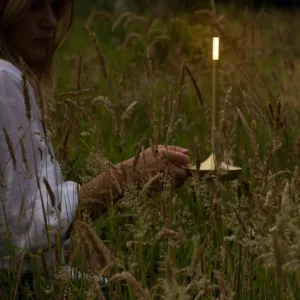 Vela cuero - Lámpara táctil recargable tipo candil 3 Lámpara de mesa tipo candil en oro satinado, táctil y recargable USB, LED 2W cálido