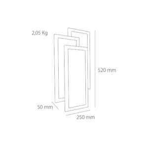 Plafón ORION rectangular – LED regulable con mando, CCT 3500–6500K (blanco o greige) 10 Plafón ORION rectangular con LED regulable e intercambio de color 3500–6500K mediante mando